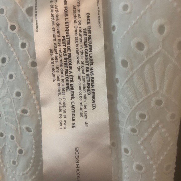 BCBG White Eyelet Flounce Dress - Picture 4 of 12